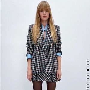 (❌SOLD) ZARA New Tweed Double Breasted Blazer